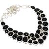 Black Spinnel Gemstone Handmade 925 Silver Jewelry Necklace 18" JCN409-72