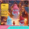 Multicolor 3D Printed Snowman Ornament and Key Pendant – Children's Toy and Dragon Egg Decoration