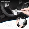 For Tesla Model 3 Model Y 2023 2022  3Pcs Car Interior Accessories Steering Wheel Decor Stickers Carbon Fiber Trim