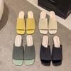 Fashion Women Slippers  Closed Toe Comfort Slippers Women Fashion Fly Weave Outdoor Sandals Women Medium Heel Slippers 2024