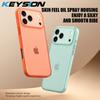 KEYSION Candy Color Matte Transparent Phone Case for iPhone 17 Pro Max Silicone+PC Shockproof Back Cover for iPhone 17 Pro 2025