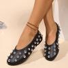 Ladies Shoes  High Quality Shallow Women's Flats Fashion Rivet Daily Flats  Women New Best Seller Plus Size Flat Low Heels