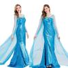 Halloween Frozen Princess Elsa Stage Costume Adult Sequin Dress