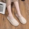 Casual Slip On Hollow Lace Breathable Shoes for Women Summer Aesthetic Designer Luxury 2025 New Light Round Toe Woman Footwear