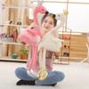 1pc 50 /80cm Kawaii Swan Plush Toy Soft Stuffed Cute Animal Flamingo With Shoes Lovely Dolls For Kids Baby Children 'S Day Gifts