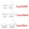 50Pcs Small Plastic Sauce Cups Food Storage Containers Clear Boxes with Lid