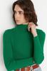 Women's Elegance Style Sweater Green Basic Turtleneck Knitwear Sweater