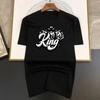 Queen of King Crown Print Luxury Brand Cotton T-shirt for Men and Women Summer Round Neck Casual Short Sleeves TShirs