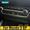 For Mazda 3 BP 2019 2020 2021 2022 2023 2024 2025 Stainless Car Central Control Conditioner Trim Bright Strips Frame Cover