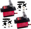 2 Sets Waterproof High Torque DS3218 Digital RC 20KG 270 Degree Full Metal Gear Servo Motor with 25T Servo Horn for RC Robot Arm Model DIY Baja Car