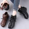 Fashion Booties Woman 2024 Soft Plush Ankle Boots for Women Fashion Lace Up Autumn Shoes Wedge Heel Female Boot Leather Platform Shoes