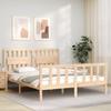VidaXL Bed Frames with Headboard 160x200 Cm Solid Wood 3192436