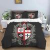 Medieval Knights Templar Patterns Comforter Bedding Set,Duvet Cover Bed Set Quilt Cover Pillowcase,King Bedding Set