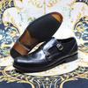 Fashion Men's Genuine Leather Double Buckle Monk Strap Dress Shoes Wingtip Toe Loafers Brogue for Wedding Office Business Footwear