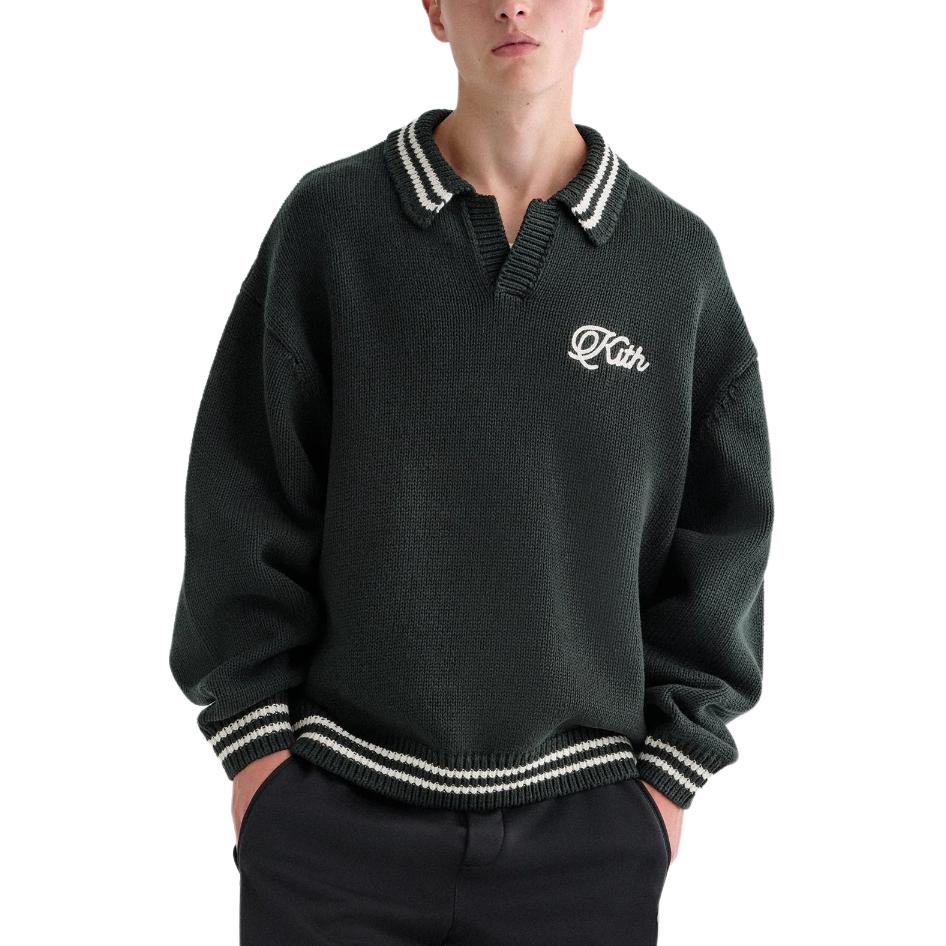 Kith Nelson Rugby Sweater Stadium Men Tops Green KHM033699-302