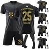 21/22 Bayern-Munich Away Jerseys Children's Football Uniform Training Suit Set
