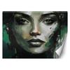 Wallpaper Woman Abstraction Green