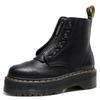 Sinclair Front Zip Height-Boosting Martin Boots with Thick Sole for Men & Women - Stitched Cowhide