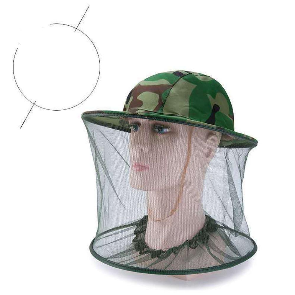 Camo Yellow Gauze Hat Mosquito Prevention Beekeeping Hat Hot Sun Hat  Fishing