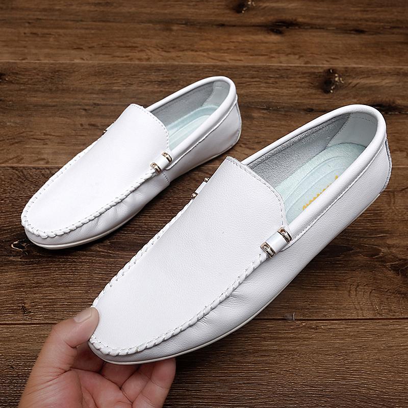 Loafers Men Leather Shoes Fashion Drive Shoes Man Moccasins Comfy Slip-On Cowboy Botas Shoes Italian Shoes Casual Flats Footwear