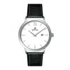 Profile Leather Strap White Dial Quartz 50214STN101 Mens Watch