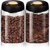 Vacuum Coffee Canisters with Airtight Lids for Coffee, Borosilicate Glass Mason Jars Vacuum Sealer Kit for Tea, Beans,Sugar