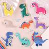 Embroidery Label Cloth Sticker Cartoon Animal Dinosaur Patch Sticker Clothing Accessories  Embroidery Sticker