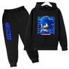 2025 New Cartoon Sonic Clothing Autumn And Winter Children'S Clothes Long-Sleeved Suit Kids Sportswear Hoodie Costume Set