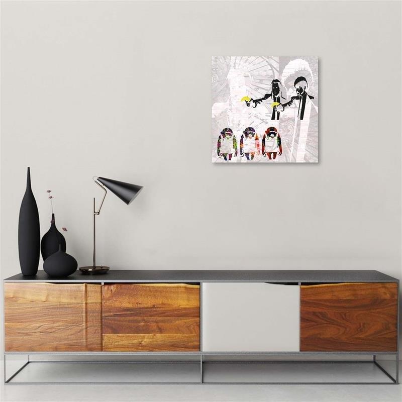 Canvas Print Banksy Pulp Fiction Street Mural