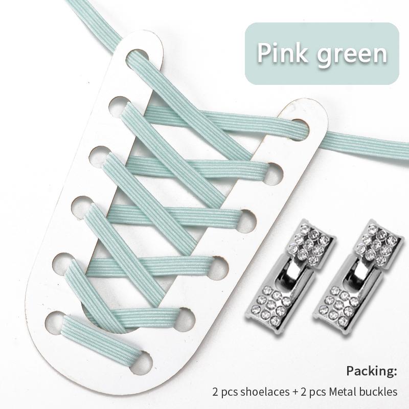 4Pcs Elastic Laces Sneakers Kids Adult No Tie Shoelace Cross Lock Shoelaces Without Ties 8MM Width Rubber Bands Shoes Accessorie NO.8