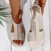 Flat Sandals for Women In Summer, Round Toe, Exposed Toe, Side Empty Fish Mouth, Wearing Oversized Women's Sandals Outside