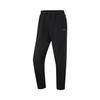 Li Ning Fitness Series Solid Color Mid Waist Comfortable Breathable Versatile Straight Leg Sports Pants Women Bottoms Black AYKV490-1