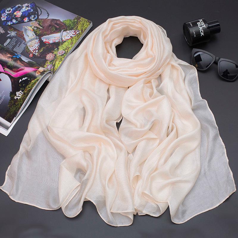 Pearlescent Korean-Style Women's Dutch Linen Scarf - Long, Smooth, and Fashionable Shawl