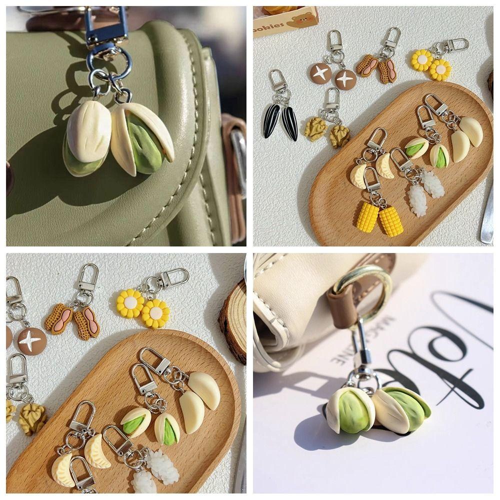 Bag Pendant Food Series Pendant Pistachio PVC Keychain Unique Simulation Food Keychain Gift