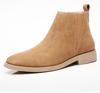 Men's Classic Retro Chelsea Boots Cow Suede Genuine Leather Men Trendy Ankle Boot Mens Casual Short Boots High-Top Shoes