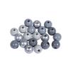 Assortment. Wooden Beads, FSC 100%, 8mm, Grey-silver Tones, Polished, 84 Pcs