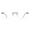 Rimless Rectangle Blue Smartbuy Collection Hartley Fk86002 C5 Fashion Unisex Eyeglasses