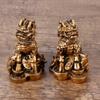 2Pcs/Pair Money Kylin Ornament Resin Craf Feng Shui Decoration T Gift Home Town House Huasha Anti Villain