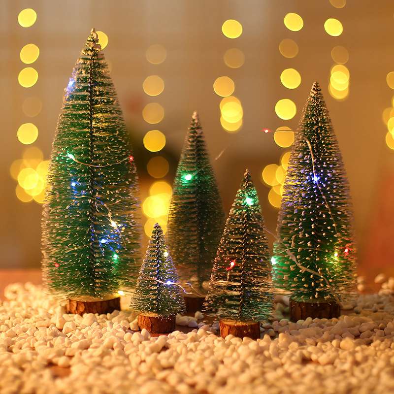 5xSmall Mini Christmas Gift Window Desktop Decoration Christmas Decorations Pine Tree Christmas Tree Office