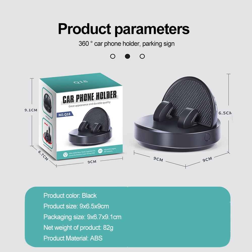 Rotatable Car Phone Holder Stand Desk Dashboard Sticking Smartphone Support GPS Navigation Car Mount With Parking Phone Number Plate