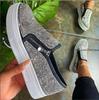 Fashion Woman Sneakers Platform Vulcanized Women Bling Crystal Loafers Autumn Women's Casual Flats Female Zip Sport Shoes Flats