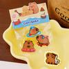 3Pcs Cute Cartoon Capybara Brooch Set  Lovely Animals Badge Clothes Bag Jewelry Pin Badges Decoration Jewelry Accessories
