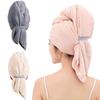 Large Dry Hair Cap Solid Color Quick Drying Turban New Hair Towel Wrap Bath