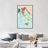 Map of Italy French Italian Version Map Wall Decor Painting Art Posters Home Decor Study Supplies Home Decoration