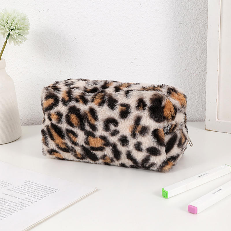 Leopard Print Makeup Bags for Women Soft Travel Cosmetic Bag Organizer Case Lady Girls Make Up Case Necessaries Handbags Case