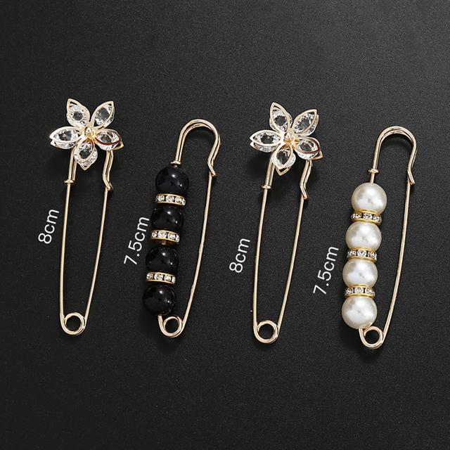 Fashion Pearl Rhinestones Brooch Pin Brooches For Women Sweater Shirt Lapel Pin Buckle Brooch Pins Set Clothes Accessories Gift