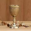 Handmade Royal King Embossed Goblet Design Brass Wine Goblet Mediaeval
