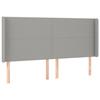 VidaXL LED Headboard Bedroom Furniture Double Bed Accessory Head of Bed Frame Interior Light Grey 3123790