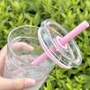 450ml Water Bottle Bowknot Pattern Coffee Cup Simple Car Tumbler Cup  for Students