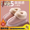 Autumn and Winter Snow Boots Home Indoor Warm and Non-slip Outer Wear Velvet Waterproof and Cold 4.5cm Thick-soled Cotton Slippers Women